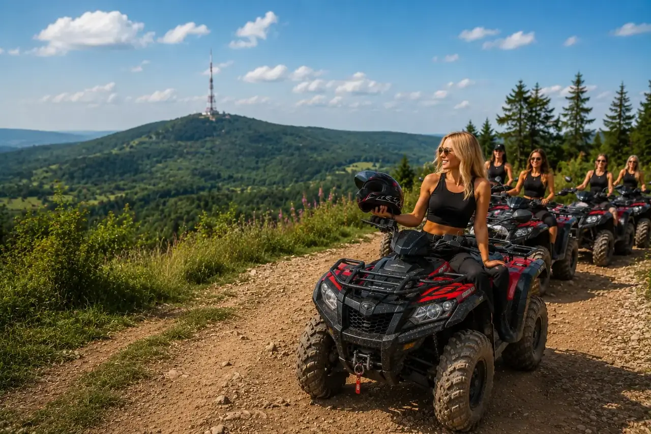 Grupowa wyprawa quadowa na leśnej trasie