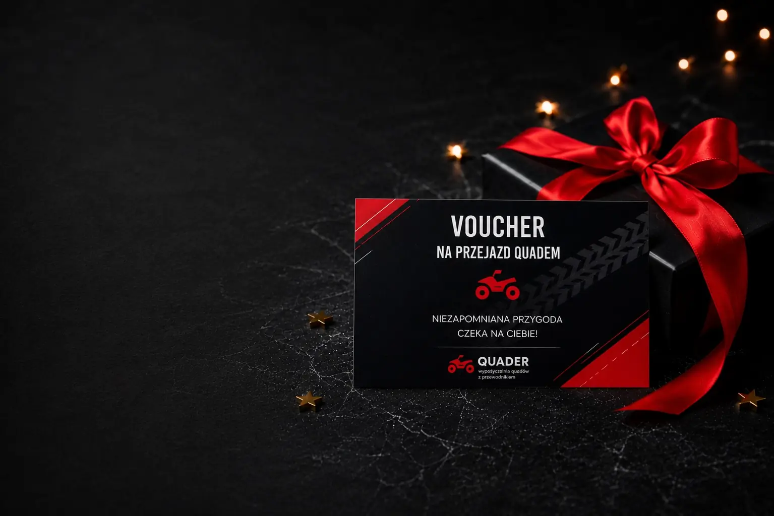 Voucher na jazdę quadem na tle terenowego quada